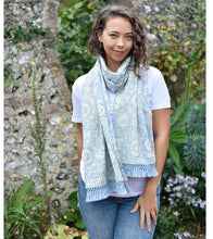 Load image into Gallery viewer, Blue cornflower sarong/scarf
