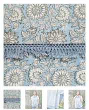 Load image into Gallery viewer, Blue cornflower sarong/scarf
