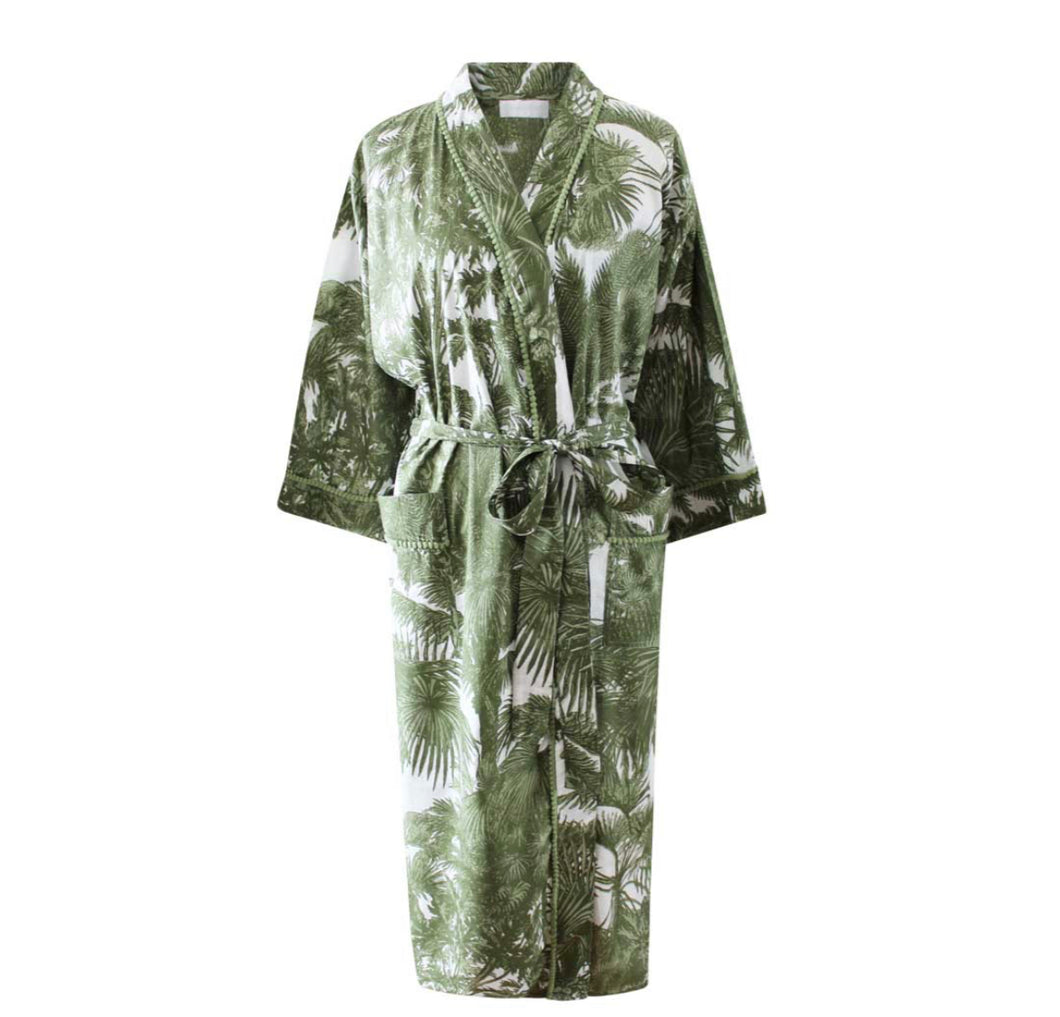 Tropical green fern gown