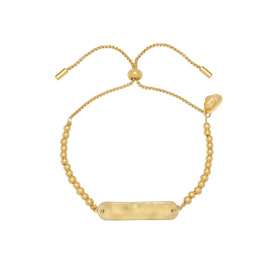 Estella Bartlett Textured Bar Bead Bracelet - Gold